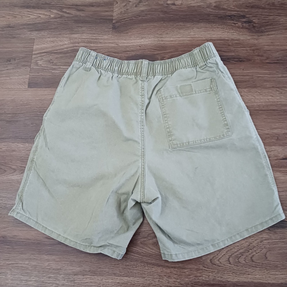 VINTAGE OP Ocean Pacific Tan Shorts Medium Cotton Elastic Waist 90's - Picture 6 of 8
